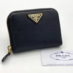 PRADA プラダ サフィアーノ ラウンドファスナー コインケース 三角ロゴ