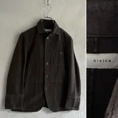 美品 nisica カバーオール ジャケット ブラウン ニシカ