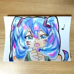 初音ミク イラスト 手描き アナログ