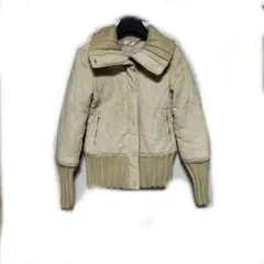 【Ino line】⚪ベージュ キルティングジャケット 大きな襟⬜