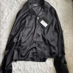 未使用タグ付き　クリスチャン ダダ サテン ジャケット 黒　Lサイズ