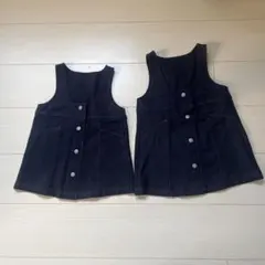 GU ジャンバースカート ダークブルー 80&90 姉妹のサムネイル