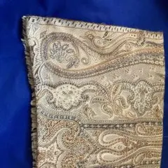 シルク50% ウール20% モヘヤウール30%ペイズリー柄マフラー