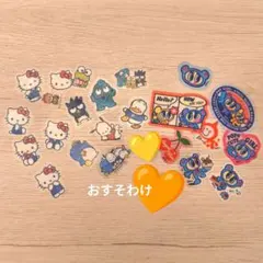 ホログラムステッカー　おすそわけ　キティちゃん　はぴだんぶい　エンジェルブルー