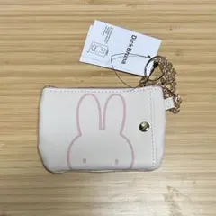 ミッフィー 定期入れ MIFFY コイン＆パスケース フェイスモチーフ　ピンク