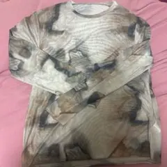 シースルー　メッシュ　長袖　トップス春夏