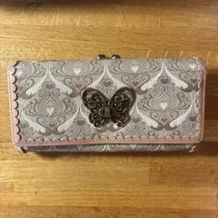 アナスイ 長財布 ベージュピンク ウォールハート バタフライ ANNA SUIのサムネイル