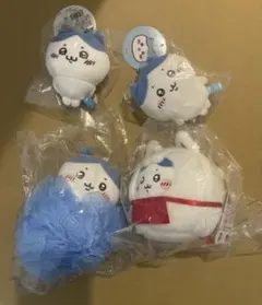 ハチワレ　伏見稲荷だるまぬいぐるみ　バスリリー　マスコット　ムン顔　4点set