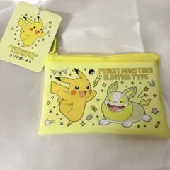 ポケモン ピカチュウ＆ワンパチクリアポーチS 未使用