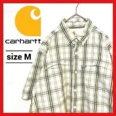 90s 古着 カーハート 半袖シャツ チェックシャツ トップス M