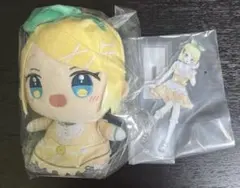 フリューくじ　初音ミクぬいぐるみマスコット アクリルスタンド　鏡音リン