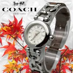 Ⴤ1068ꕤ美品 コーチ 腕時計 レディース シルバー ラウンド 2針