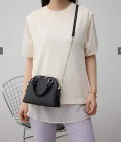 azul by moussy ダブルジッパーミニバッグ ショルダーストラップ付き