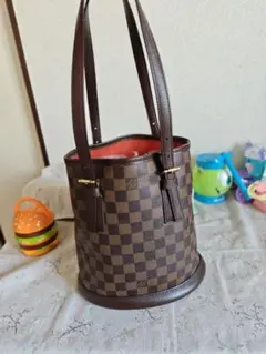 ルイヴィトン ダミエ マレ トートバッグ ハンドバッグ ブラウン 茶色