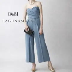 LAGUNAMOON オケージョン LADYクロスベアパンツドレス ブルー S