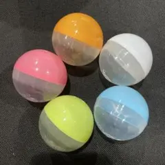 5個セット 直径5cm 透明カプセル 空カプセル ガチャガチャ セパレート