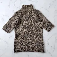 ヒョウ柄❣️ アンゴラ混❣️ ダナーギブソン ハイネックニット レオパード 秋冬