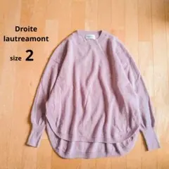 Droite lautreamont　ラウンドヘムニットプルオーバー　パープル