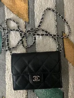 CHANEL（シャネル）マトラッセ チェーンウォレット ブラック キャビアスキンのサムネイル