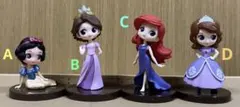 Qposket ディズニープリンセス　フィギュア4個セット
