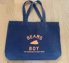 ビームスボーイ　トートバッグ　ネイビー　オレンジ