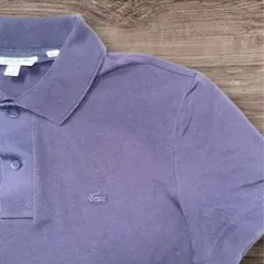 263.ラコステ LACOSTE ポロシャツ ワニロゴ ネイビー Mのサムネイル