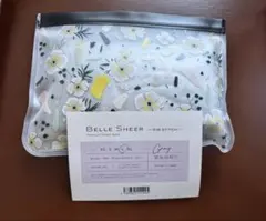 【BELLE SHEER 】着圧レギンス グレー　Lサイズ　リブステッチ