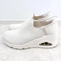 スケッチャーズ スリップインズ ウノウェッジ 厚底 23cm オフホワイト