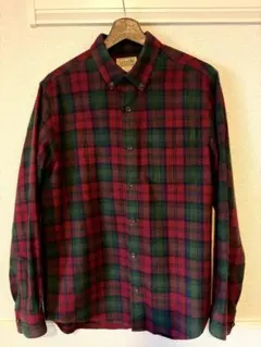 LL BEAN ネルシャツ 赤と緑のチェック柄 長袖