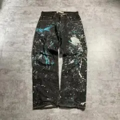 【W33 L32】 ドミニカ製 usa levi's 先染ブラック 569