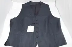 新品☆Paul Smith ＆ DORMEUIL ストライプベスト☆紺 XL2