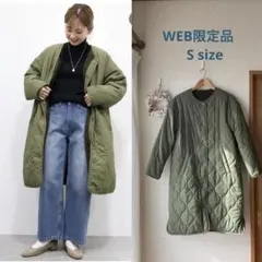 AMERICAN HOLIC★あったかリバーシブルキルティングコート★S★美品