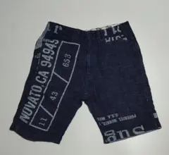 BEN DAVIS ダークブルー プリント入りショートパンツ ／30のサムネイル