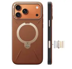 TORRAS iPhone 17 Pro Max ケース レザー 耐衝撃 茶