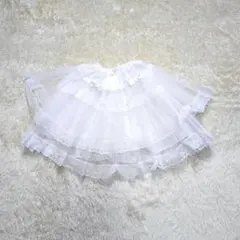 【美品】子ども 女の子 　Mサイズ パニエ 3層レース ハードタイプ
