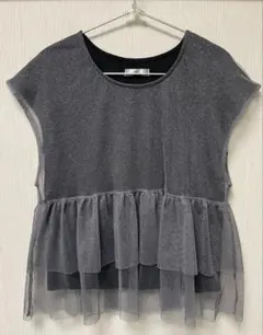 【しまむら】半袖チュニックフリル付きLサイズ