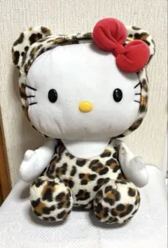 大特価ハローキティ2005 ぬいぐるみ ヒョウ柄 レオパード 希少平成レトロ特大 大特価ハローキティ 2005特大ぬいぐるみ ヒョウ柄 レオパード 平成