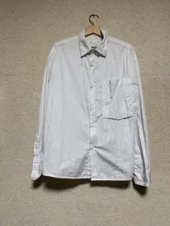 ■ザラ　メンズストライプシャツ　コットン　オーバーサイズシャツ　サイズ42