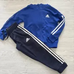 adidas アディダス 120cm 上下 ジャージ ブルー ネイビー 男の子