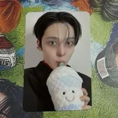 ユノ ATEEZ GH5 hallolive購入特典 トレカ ミルクティー