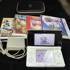 Nintendo 3DS ホワイト 本体 充電器・ゲーム4本付き