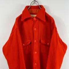 80s~90s ウール シャツジャケット ヴィンテージ オレンジ