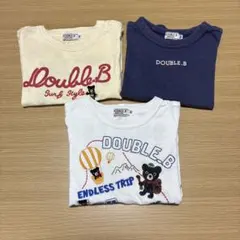 DOUBLE.B 半袖Tシャツ 3枚セット 100cm