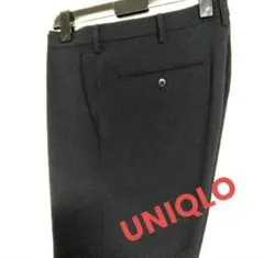 未使用　美品　ユニクロ　感動パンツ　スラックス　ネイビー　ウエスト79　股下73