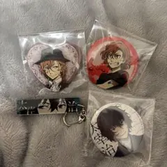 キャラクター缶バッジ3個セット アクリルキーホルダー1個