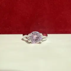 ヴィンテージ デザイン　アクセサリー　シルバー　ピンク　リング　指輪　レトロ