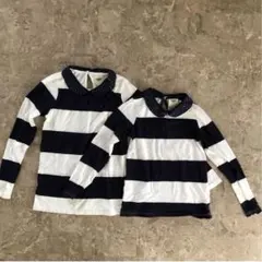 オシュコシュ　長袖Tシャツ　襟付き　ラインストーン　2枚セット　姉妹