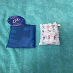 KALDI エコバッグ 新作　青と白の動物柄　おまけ付き