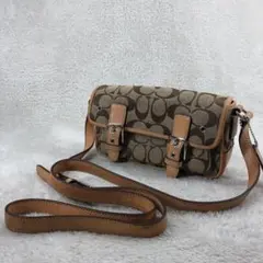 コーチ COACH シグネチャーキャンバス ミニショルダーバッグ 斜めがけ✧