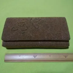 ★ ビーズバッグ クラッチバッグ ヴィンテージ 和装 洋装 茶系